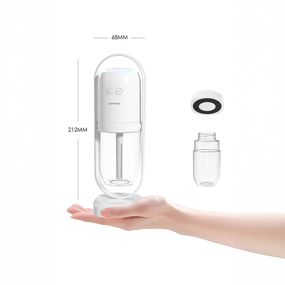 Lenyes LHU04 Kum Saati Tipi 360 Derece Dönebilen RGB Atmosfer Işıklı Sessiz Hava Nemlendirici - 3