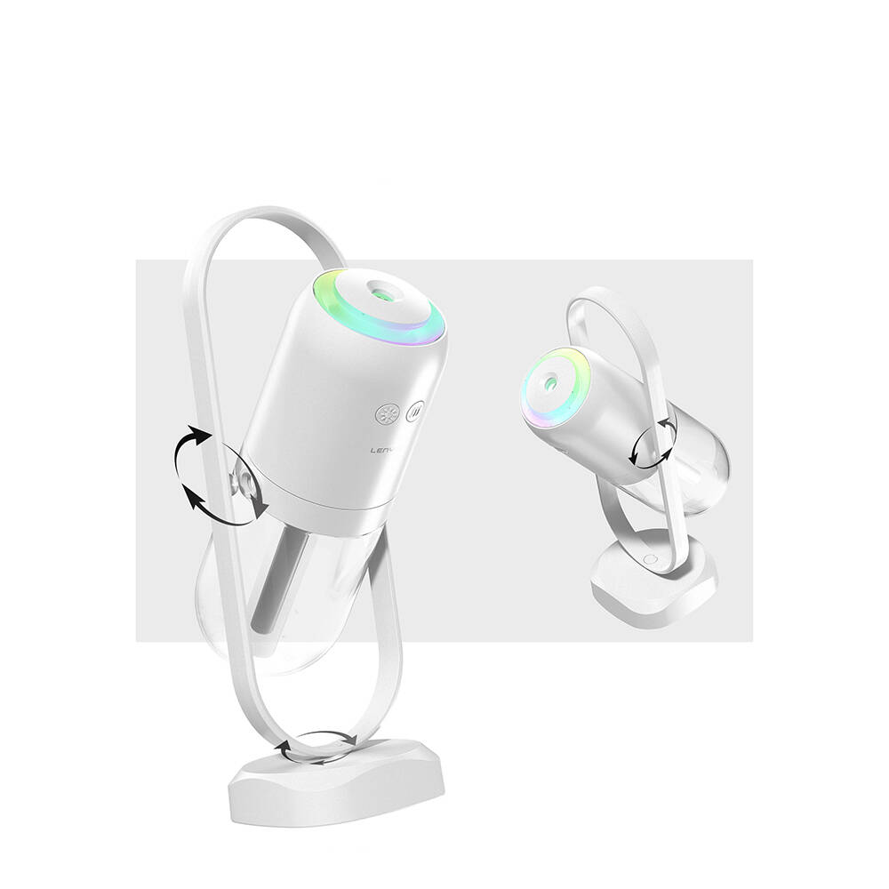 Lenyes LHU04 Kum Saati Tipi 360 Derece Dönebilen RGB Atmosfer Işıklı Sessiz Hava Nemlendirici - 5