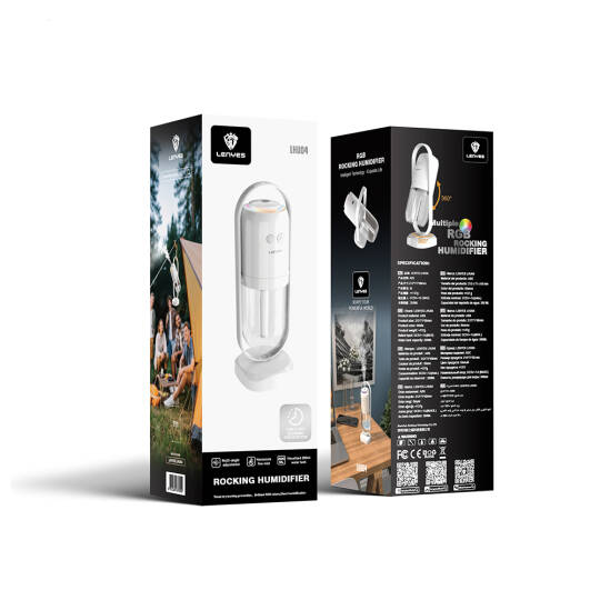 Lenyes LHU04 Kum Saati Tipi 360 Derece Dönebilen RGB Atmosfer Işıklı Sessiz Hava Nemlendirici - 9