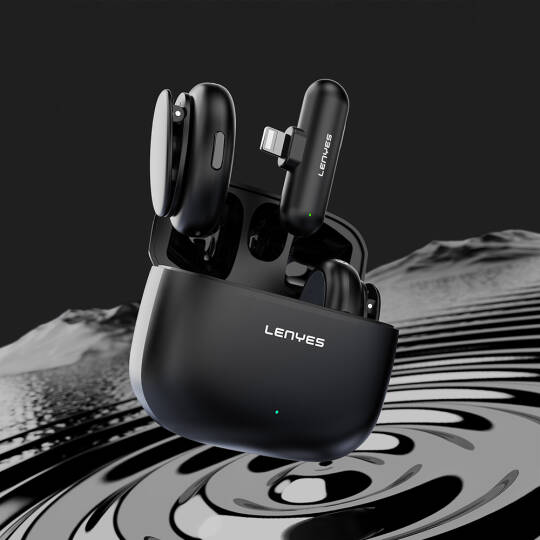 Lenyes LM211-L Yapay Zeka Destekli Lightning Portlu Kablosuz Yaka Mikrofonu - 6