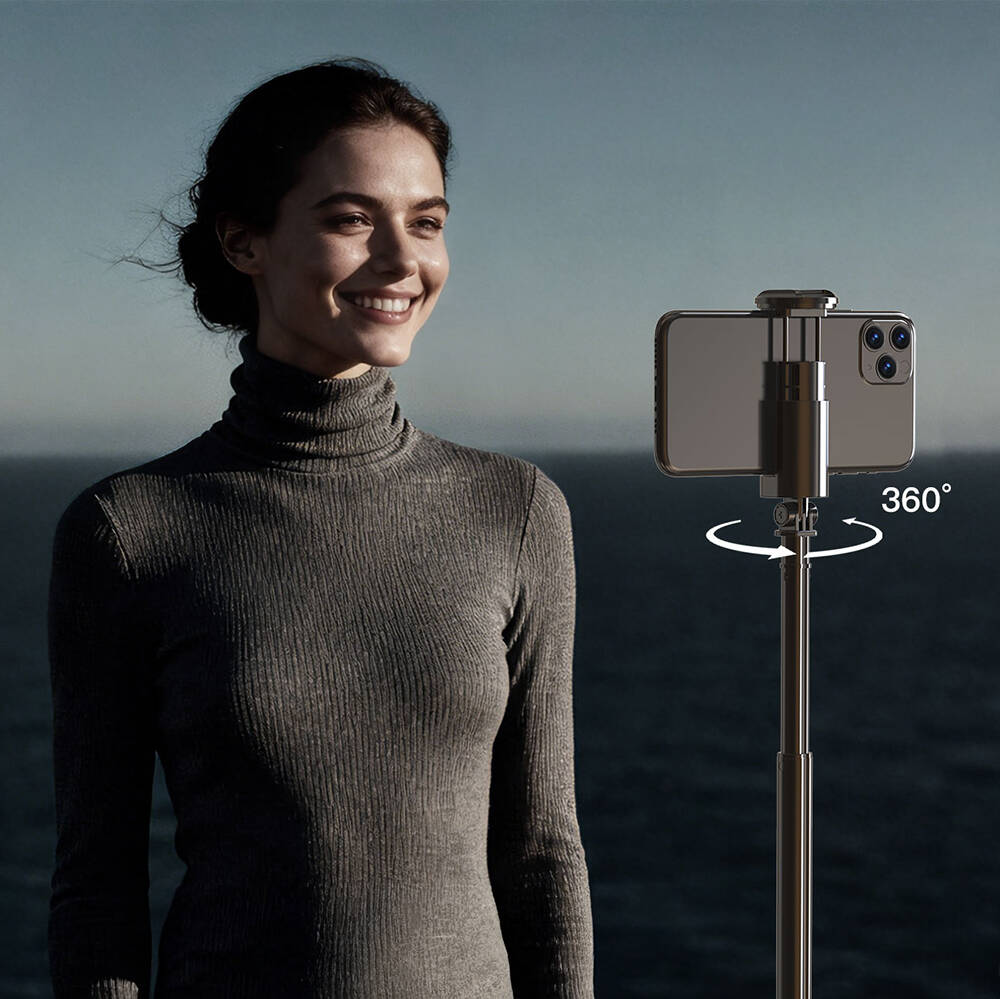 Lenyes LPH127 360 Dönebilen Bluetooth Kumandalı Tripod ve Selfie Çubuğu - 7