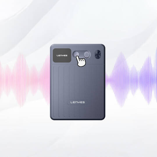 Lenyes LT01 Yapay Zeka Destekli Canlı Çeviri Özellikli Magnetik Ses Kayıt Cihazı - 4