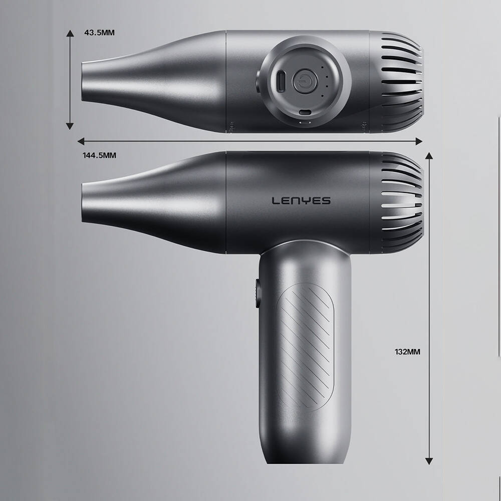 Lenyes LTF02 Dijital LED Göstergeli 4 Kademeli Çok Fonksiyonlu Turbo El Fanı - 10