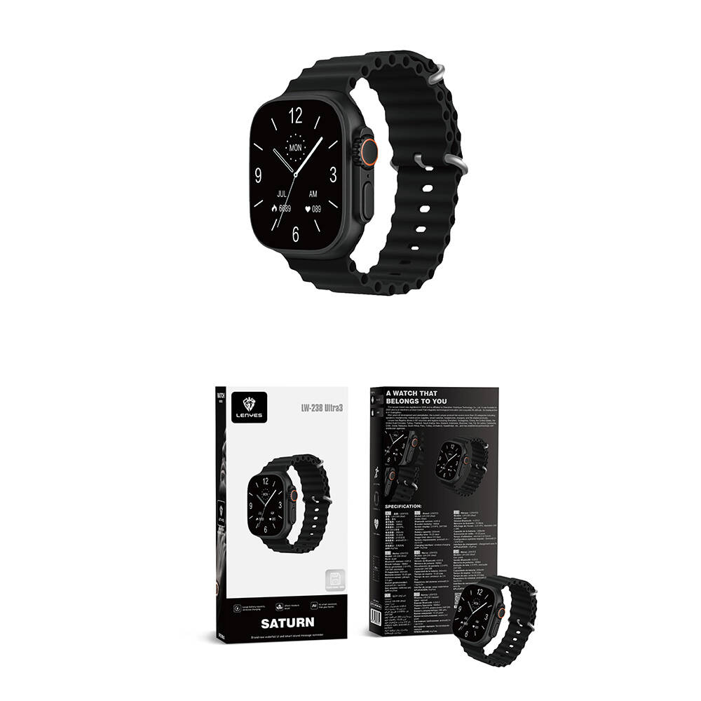 Lenyes LW-238 Ultra3 Saturn Serisi iOS ve Android Uyumlu Akıllı Saat - 10