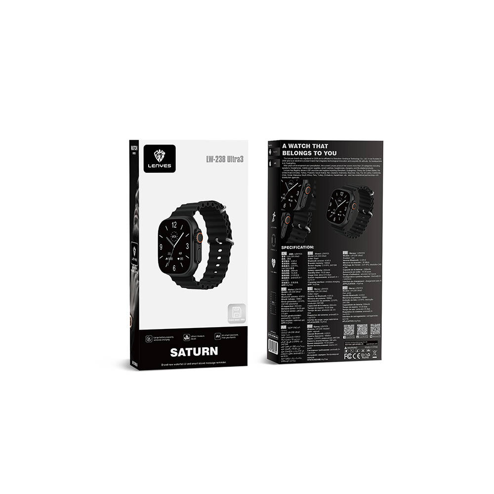 Lenyes LW-238 Ultra3 Saturn Serisi iOS ve Android Uyumlu Akıllı Saat - 11