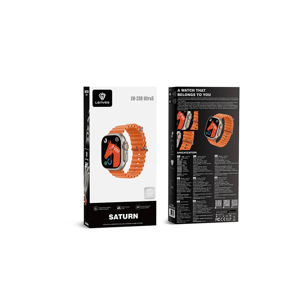 Lenyes LW-238 Ultra3 Saturn Serisi iOS ve Android Uyumlu Akıllı Saat - 13