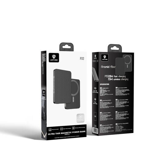 Lenyes P32 M-safe Şarj Özellikli Aramid Fiber Powerbank 15W 5000mAh - 6