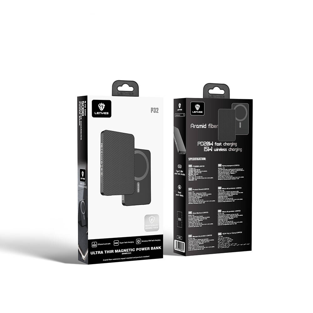Lenyes P32 M-safe Şarj Özellikli Aramid Fiber Powerbank 15W 5000mAh - 6