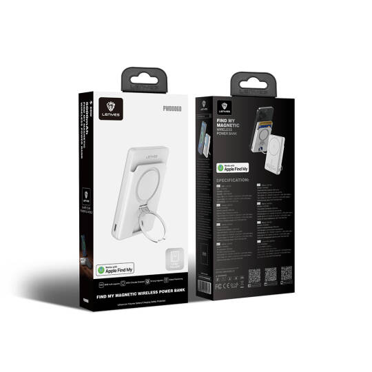 Lenyes PW0006D PD 20W Hızlı Şarj Özellikli Kartlıklı Standlı Wireless Powerbank 15W 5000mAh - 10