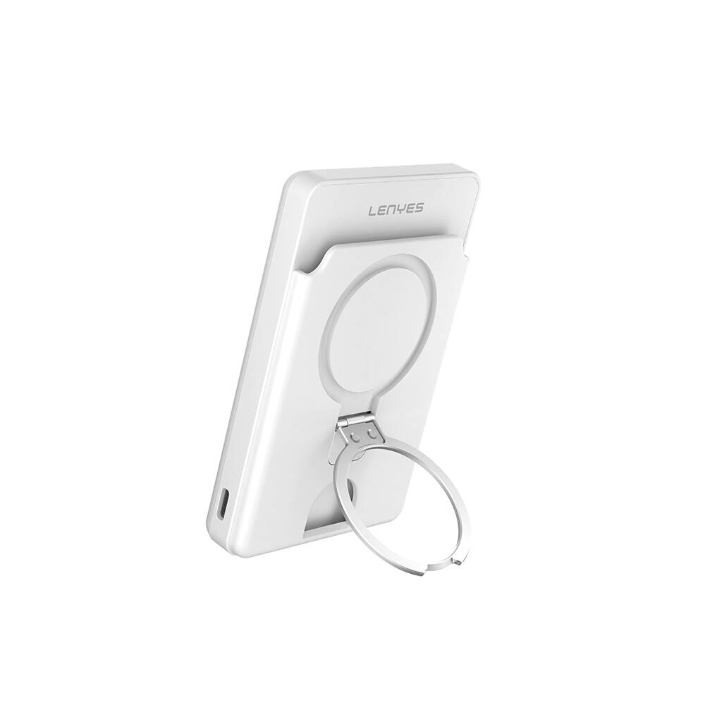 Lenyes PW0006D PD 20W Hızlı Şarj Özellikli Kartlıklı Standlı Wireless Powerbank 15W 5000mAh - 1