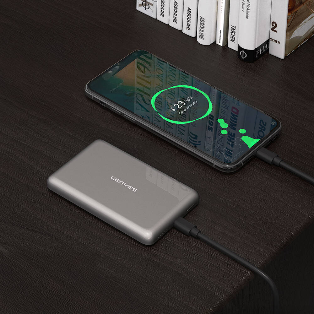Lenyes PW0015D Ultra İnce LED Göstergeli Wireless Powerbank 15W 5000mAh - 6