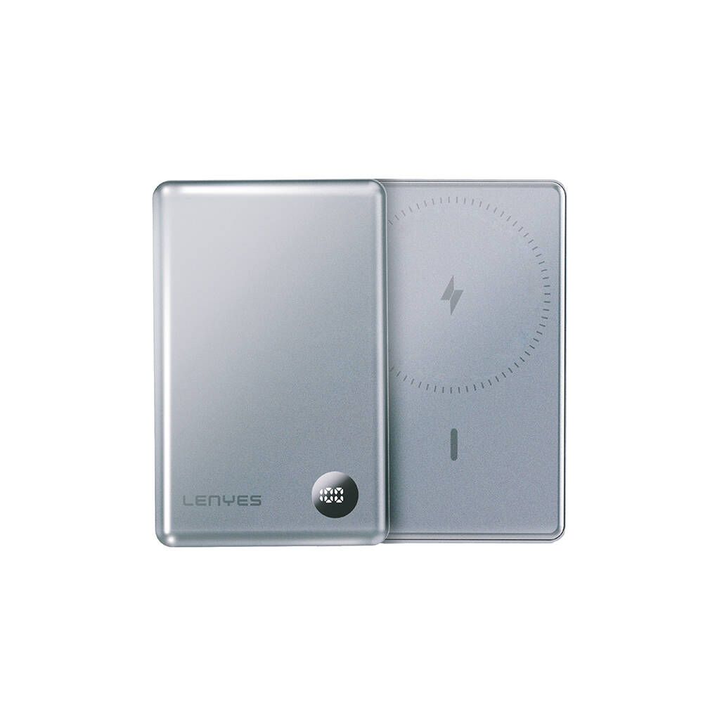 Lenyes PW037D Ultra İnce Dijital LED Ekranlı Wireless Powerbank 5000mAh - 2