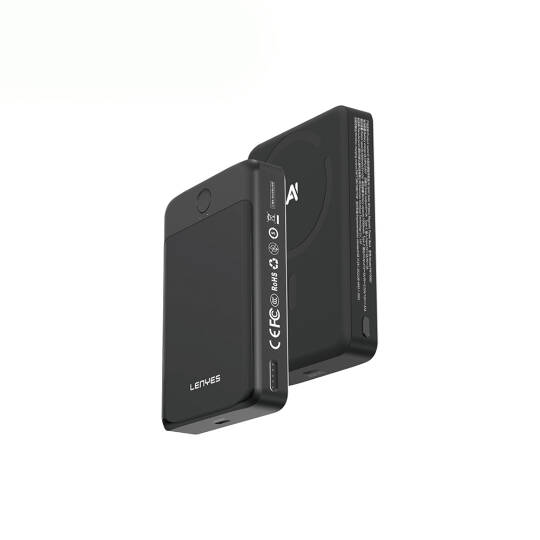 Lenyes PW1008D PD 20W LED Ekranlı Yapay Zeka Destekli Ultra İnce Wireless Powerbank 15W 10.000mAh - 2