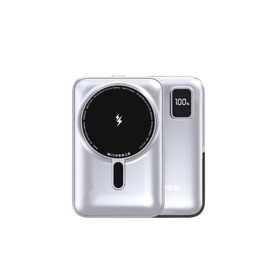 Lenyes PW134D 20W Ultra İnce Dijital LED Ekranlı Standlı Wireless Powerbank 15W 10000mAh