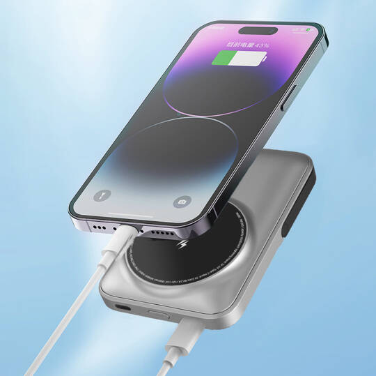 Lenyes PW134D 20W Ultra İnce Dijital LED Ekranlı Standlı Wireless Powerbank 15W 10000mAh - 5