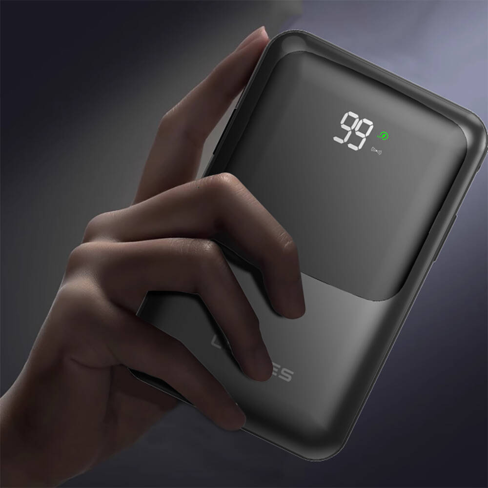 Lenyes PW223D Dijital LED Göstergeli Kablosuz Şarj Özellikli Type-C ve Lightning Kablolu Powerbank 22.5W 20.000mAh - 8
