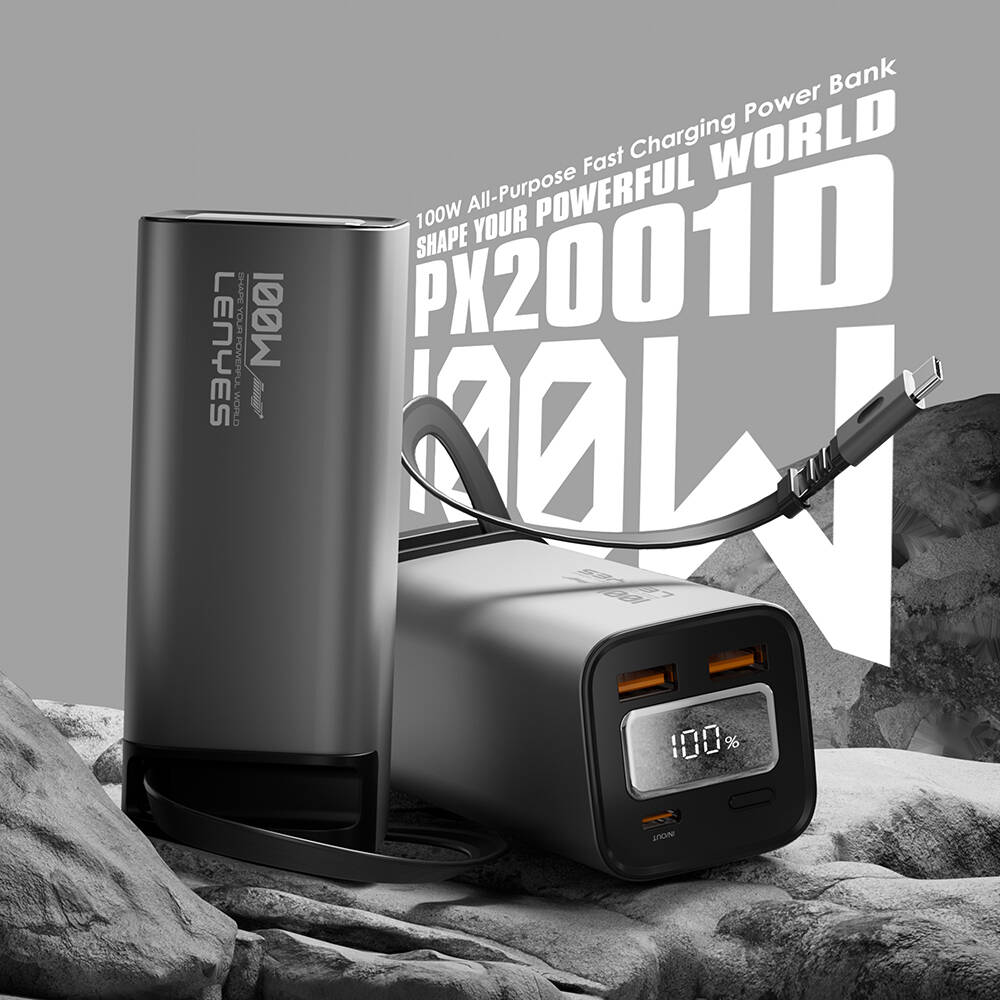 Lenyes PX2001D Hızlı Şarj Özellikli Dijital LED Göstergeli Taşınabilir Powerbank 100W 20000mAh - 3