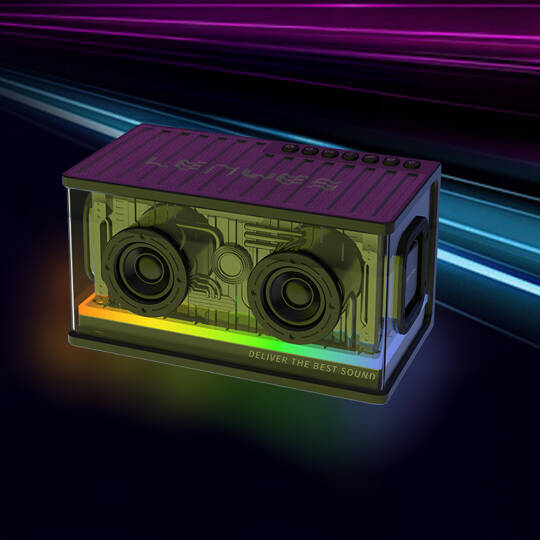 Lenyes S839 RGB Işıklı Taşınabilir TWS Bluetooth Hoparlör v5.2 - 5