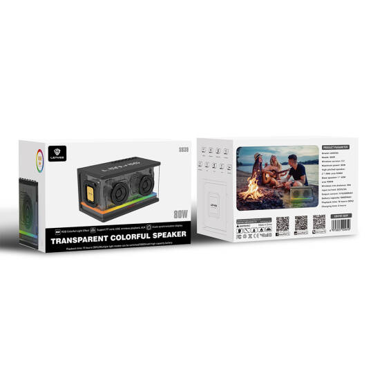 Lenyes S839 RGB Işıklı Taşınabilir TWS Bluetooth Hoparlör v5.2 - 13