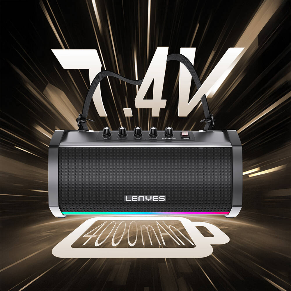 Lenyes S863 RGB Led Işıklı Mikrofonlu TWS Bluetooth Speaker Hoparlör v5.3 - 6