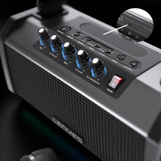 Lenyes S863 RGB Led Işıklı Mikrofonlu TWS Bluetooth Speaker Hoparlör v5.3 - 9