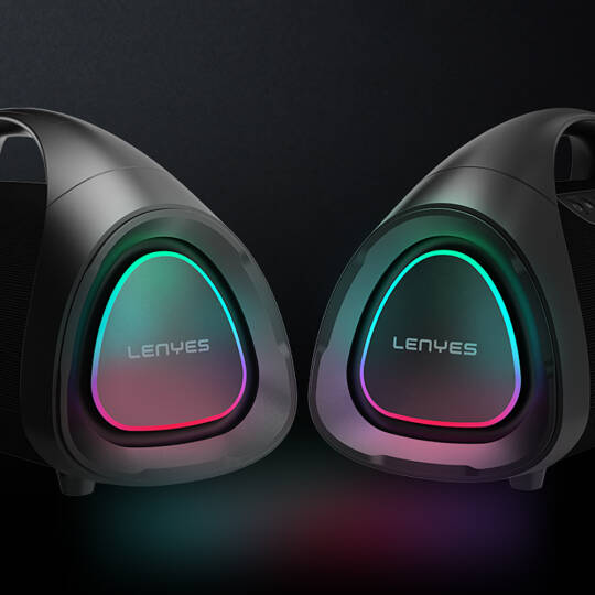 Lenyes S873 RGB Işıklı Taşınabilir Kumandalı&Mikrofonlu TWS Bluetooth Speaker Hoparlör v5.3 - 10