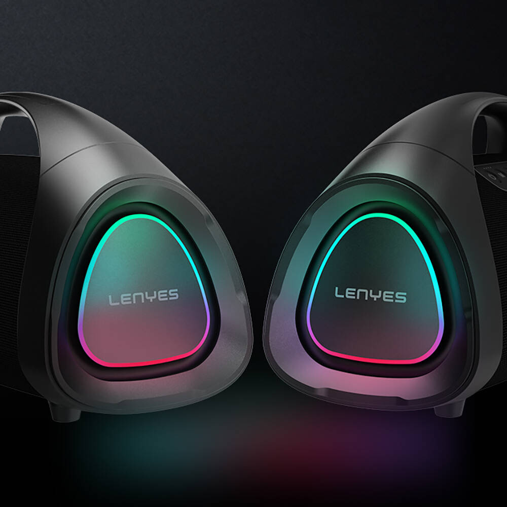 Lenyes S873 RGB Işıklı Taşınabilir Kumandalı&Mikrofonlu TWS Bluetooth Speaker Hoparlör v5.3 - 10