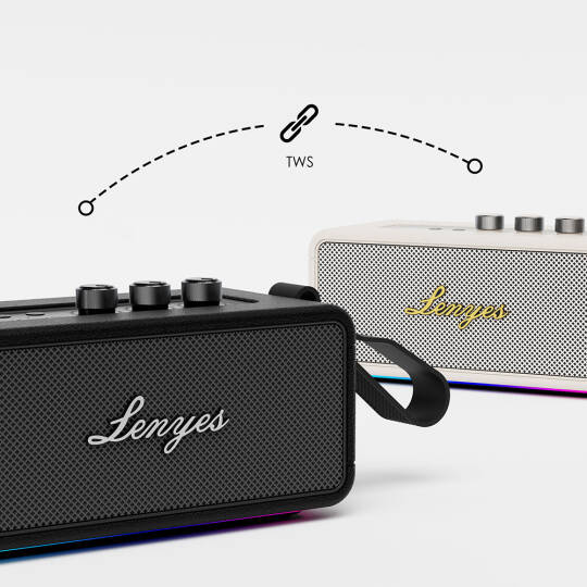 Lenyes S876 Supreme Serisi RGB Işıklı Taşınabilir Su Geçirmez TWS Bluetooth Hoparlör v5.3 45W - 4