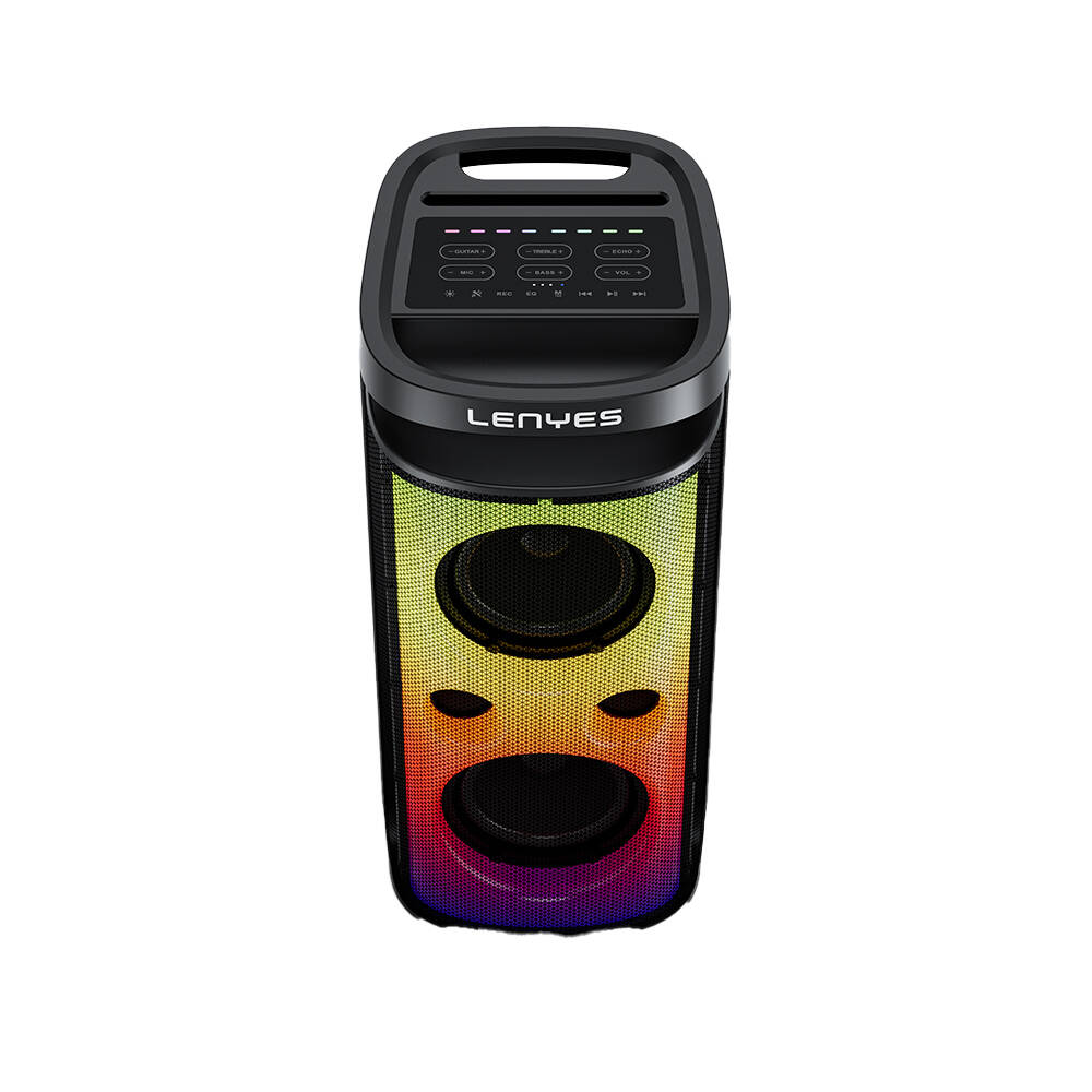 Lenyes S883 Su Geçirmez Tekerlekli Mikrofonlu Çoklu Giriş RGB Işıklı TWS Karaoke FM Bluetooth Hoparlör v5.3 360W - 5