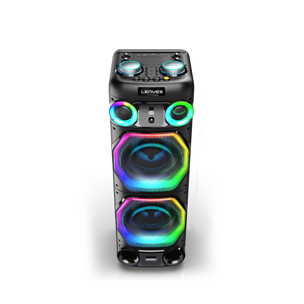 Lenyes S885 RGB Işıklı Çift Mikrofonlu Kablosuz TWS Bluetooth Speaker Hoparlör v5.3 - 1
