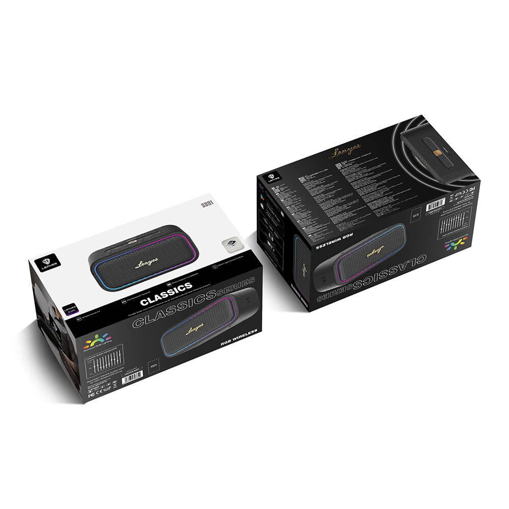Lenyes S891 RGB Işıklı Taşınabilir Su Geçirmez OTG-TWS Bluetooth Hoparlör v5.3 80W - 11