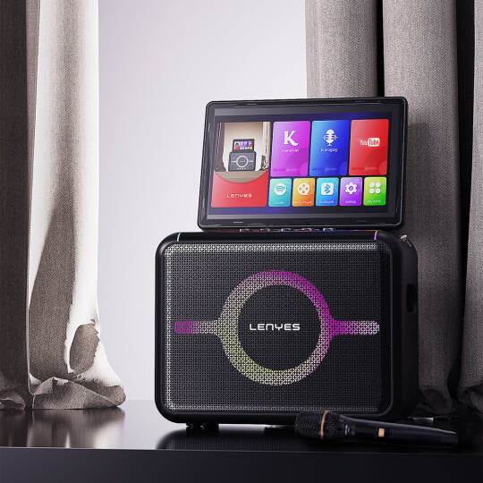 Lenyes S892 RGB Işıklı Mikrofonlu Dokunmatik Ekranlı Taşınabilir TWS Bluetooth Speaker Hoparlör v5.3 300W - 3