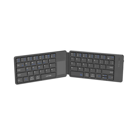 Lenyes WK109 Sessiz Tuş Tasarımlı Touch Pad Özellikli Katlanabilir Bluetooth Bağlantılı Kablosuz Klavye - 2