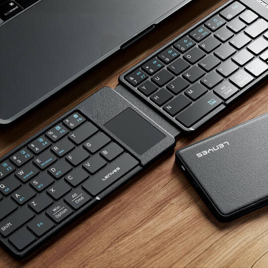 Lenyes WK109 Sessiz Tuş Tasarımlı Touch Pad Özellikli Katlanabilir Bluetooth Bağlantılı Kablosuz Klavye - 3