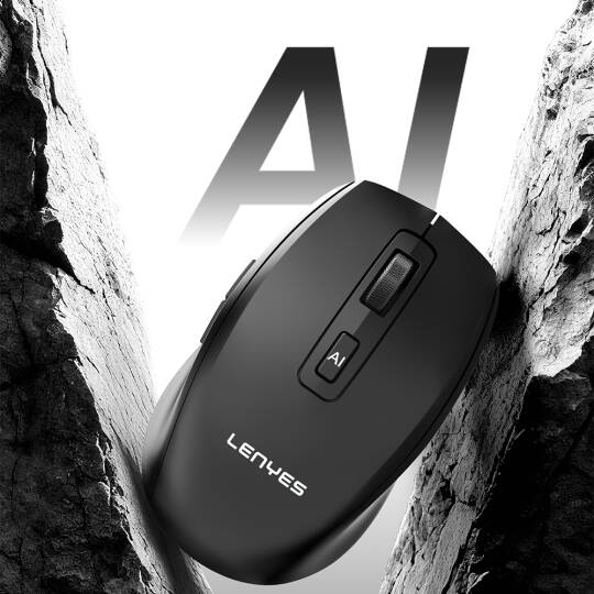 Lenyes WS106 Yapay Zeka Destekli Ergonomik Çift Bluetooth Bağlantılı 2.4G Kablosuz Mouse 1200 DPI - 3