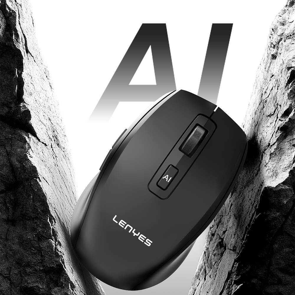 Lenyes WS106 Yapay Zeka Destekli Ergonomik Çift Bluetooth Bağlantılı 2.4G Kablosuz Mouse 1200 DPI - 3