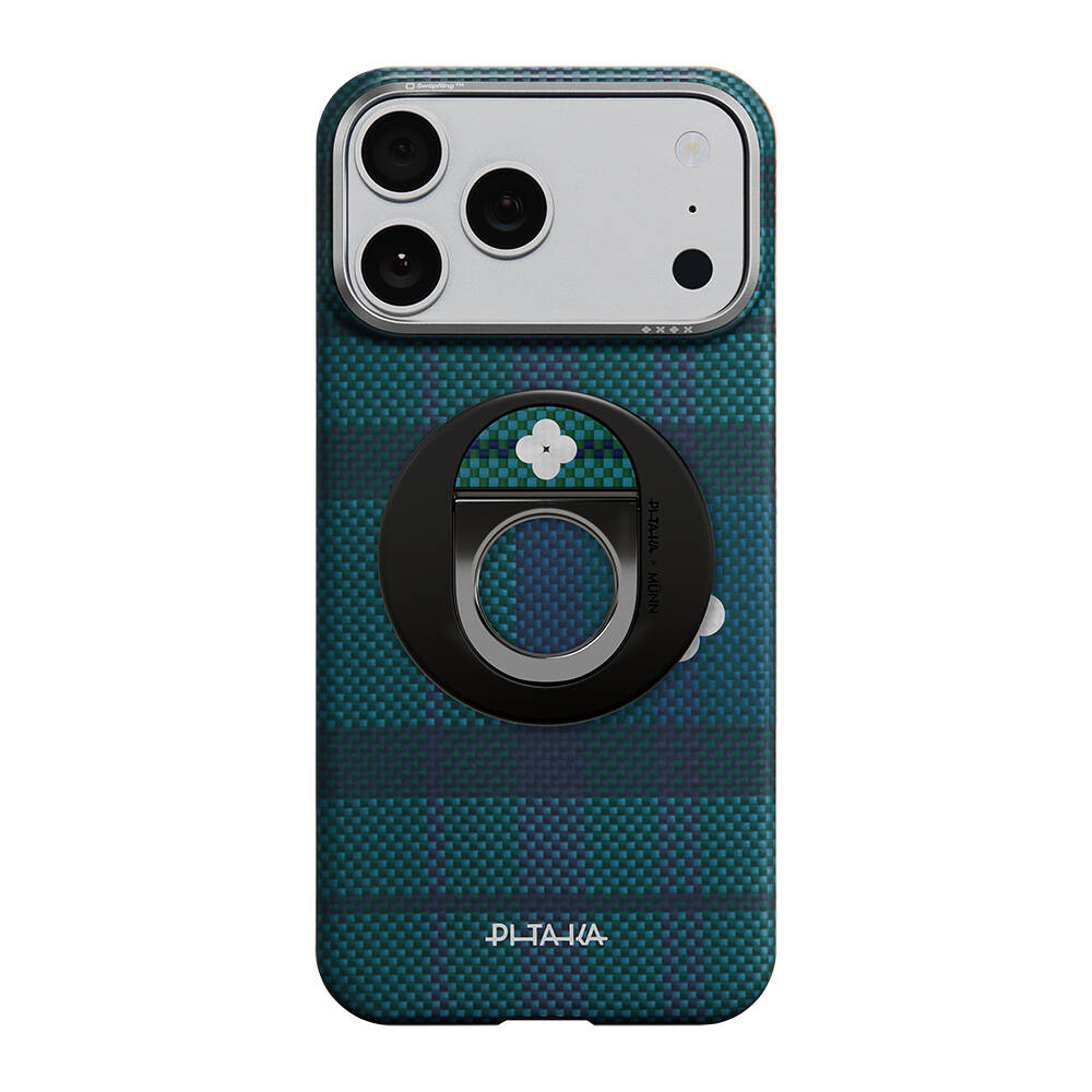 Pitaka Aramid Fiber Flora in Grid Serisi MagEZ Grip 3 Magnetik Ring Stand Telefon Tutucu - 10