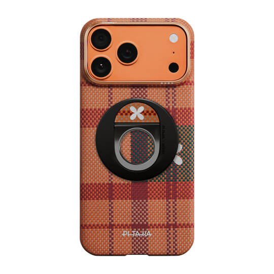 Pitaka Aramid Fiber Flora in Grid Serisi MagEZ Grip 3 Magnetik Ring Stand Telefon Tutucu - 4