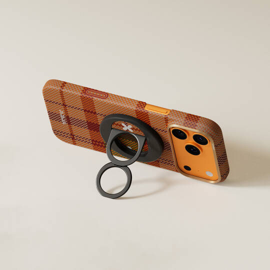 Pitaka Aramid Fiber Flora in Grid Serisi MagEZ Grip 3 Magnetik Ring Stand Telefon Tutucu - 5