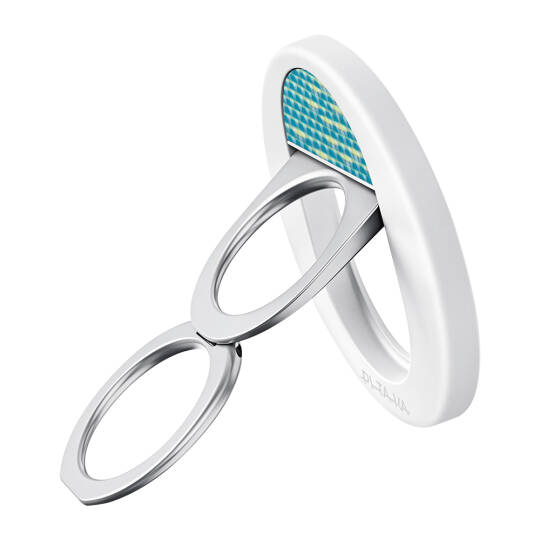 Pitaka Aramid Fiber Glints of Gold Serisi MagEZ Grip 3 Magnetik Ring Stand Telefon Tutucu Mavi