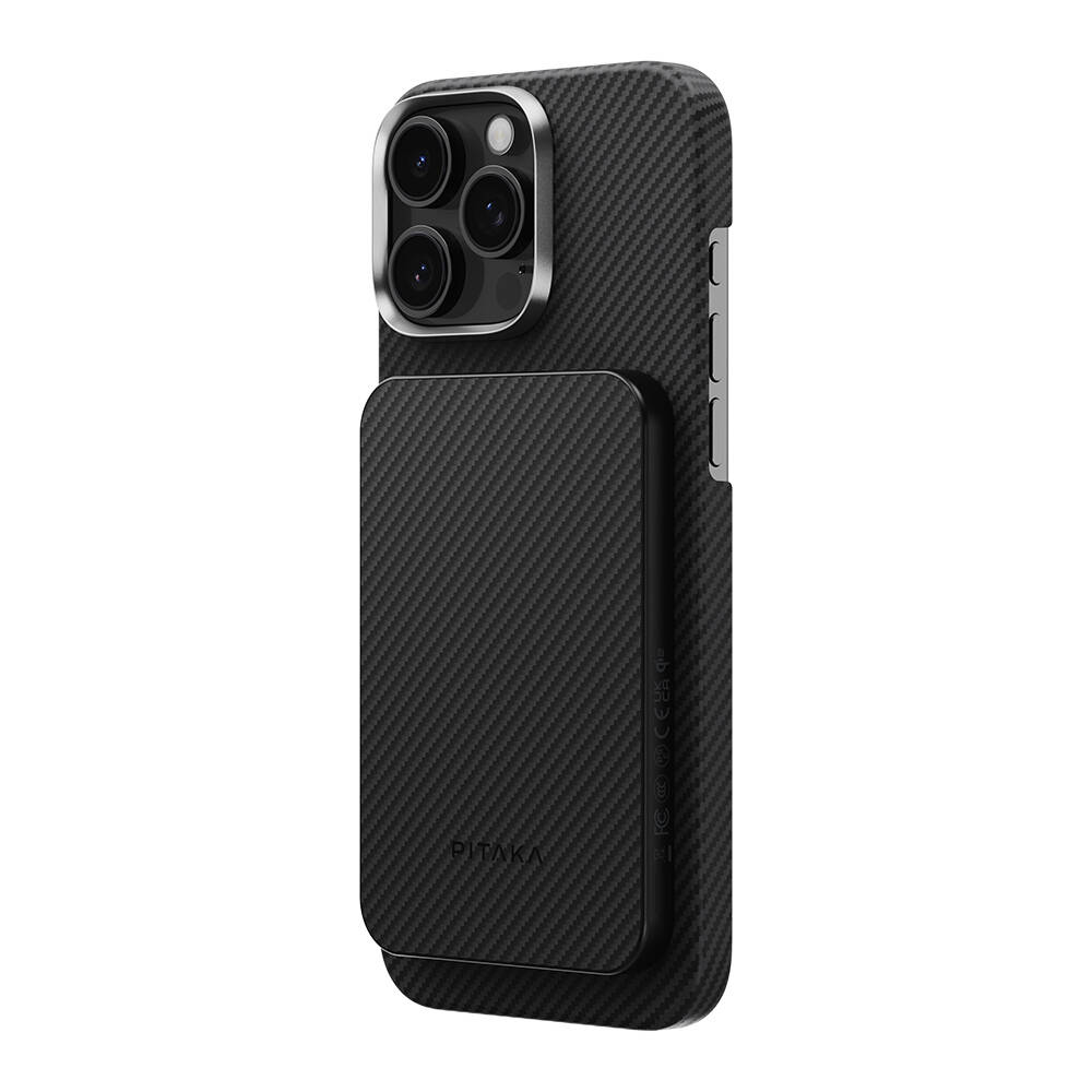 Pitaka Tactile Woven Qi2 Şarj Teknolojili Aramid Fiber M-Safe Powerbank 15W 5000mAh - 24
