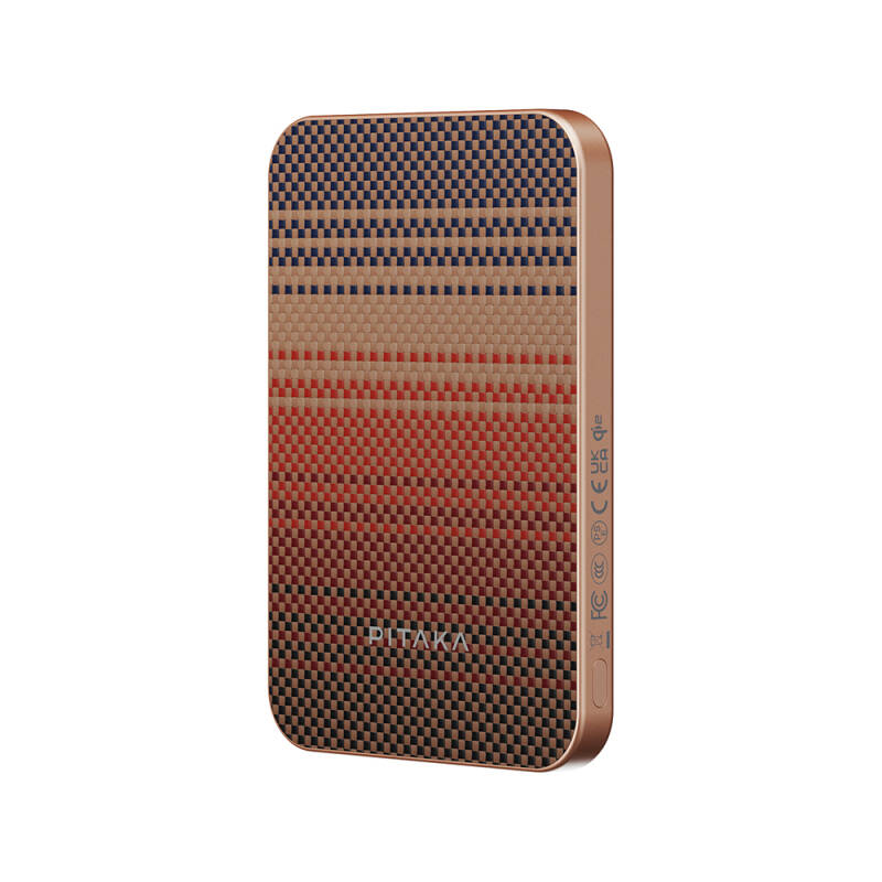 Pitaka Tactile Woven Qi2 Şarj Teknolojili Aramid Fiber M-Safe Powerbank 15W 5000mAh - 3