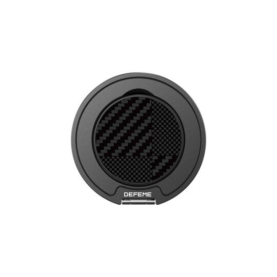 Raptic Defeme FreeFlow 360 Derece Dönebilen Karbon Fiber Tasarımlı Parmak Ring Stand Siyah-Gri