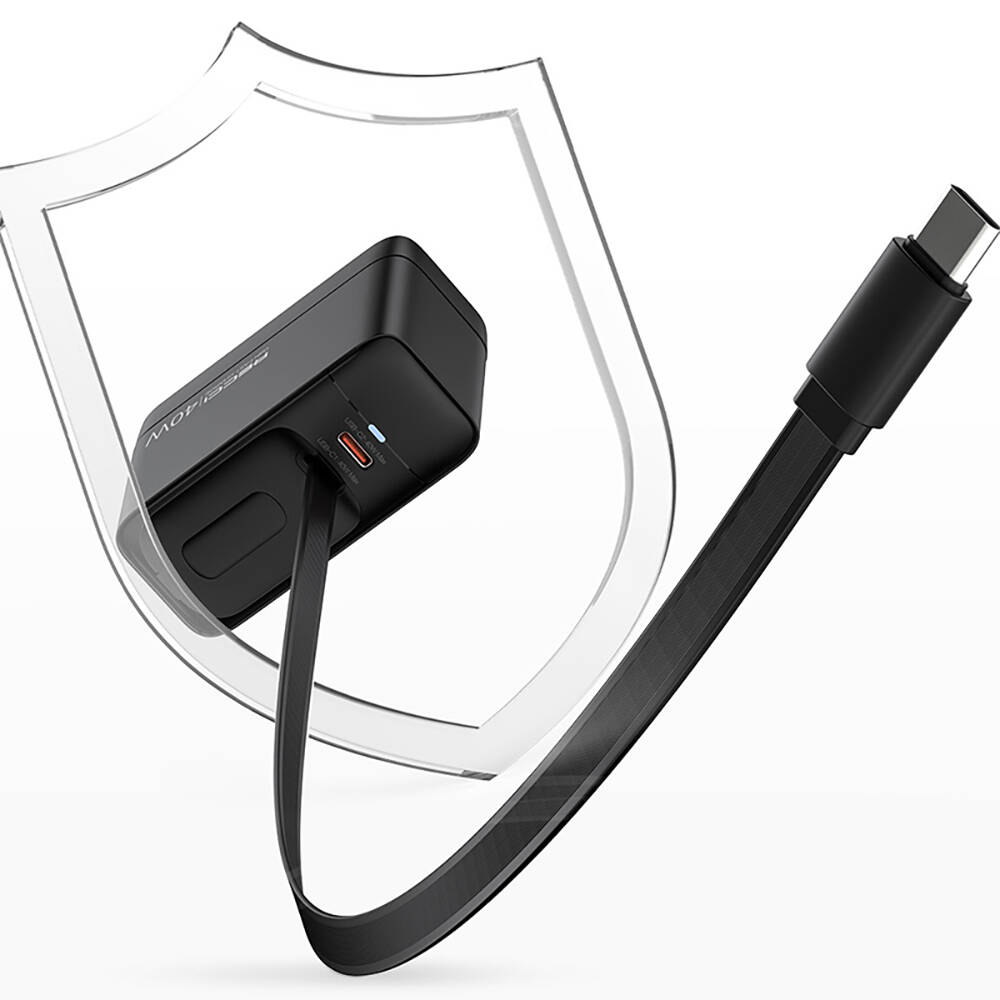 Recci RC102E GaN Teknolojili Hızlı Şarj Başlığı USB-A to Type-C PD 40W Type-C Kablolu Şarj Seti - 5