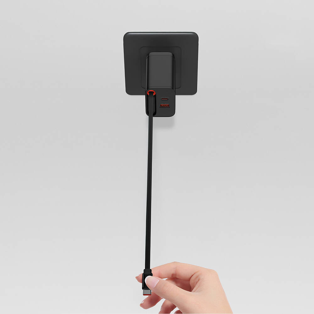 Recci RC103E GaN Teknolojili Hızlı Şarj Başlığı USB-A to Type-C PD 67W Type-C Kablolu Şarj Seti - 9
