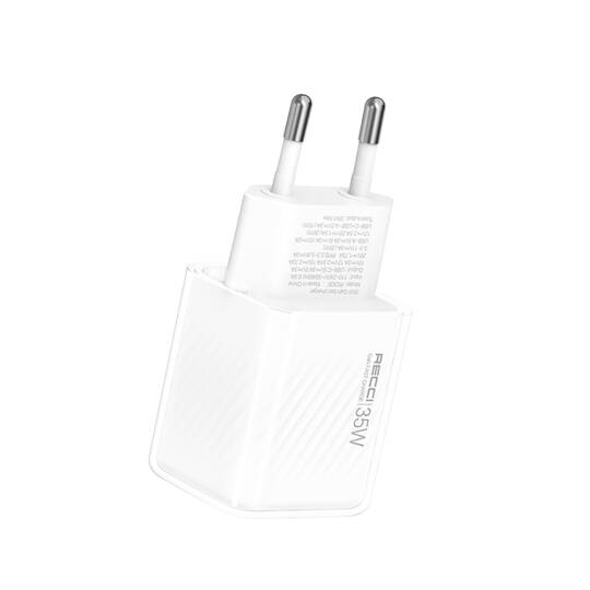 Recci RC83E Type-C PD & USB-A GaN Teknolojili QC3.0 Hızlı Şarj Başlığı 35W - 3