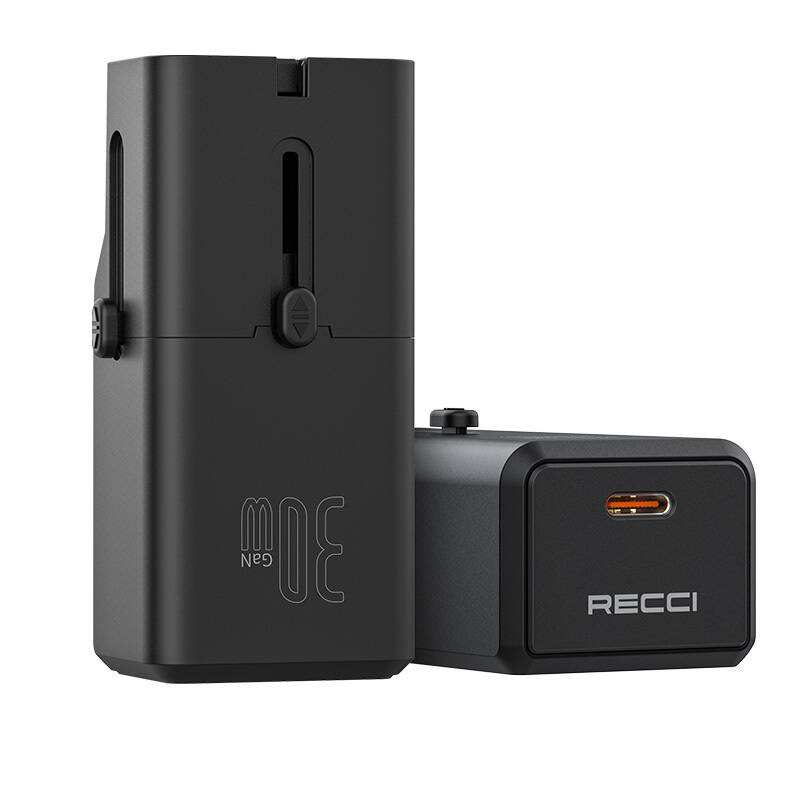 Recci RCG-P07 Çoklu Universal USUKEUAU Uyumlu Şarj Adaptörü 30W - 3