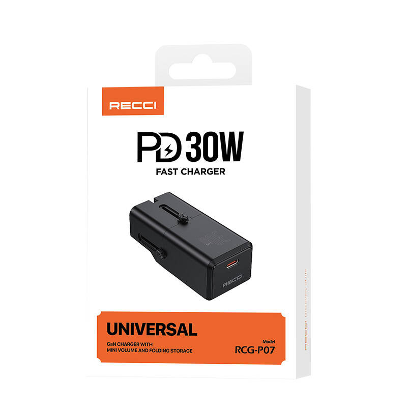 Recci RCG-P07 Çoklu Universal USUKEUAU Uyumlu Şarj Adaptörü 30W - 8