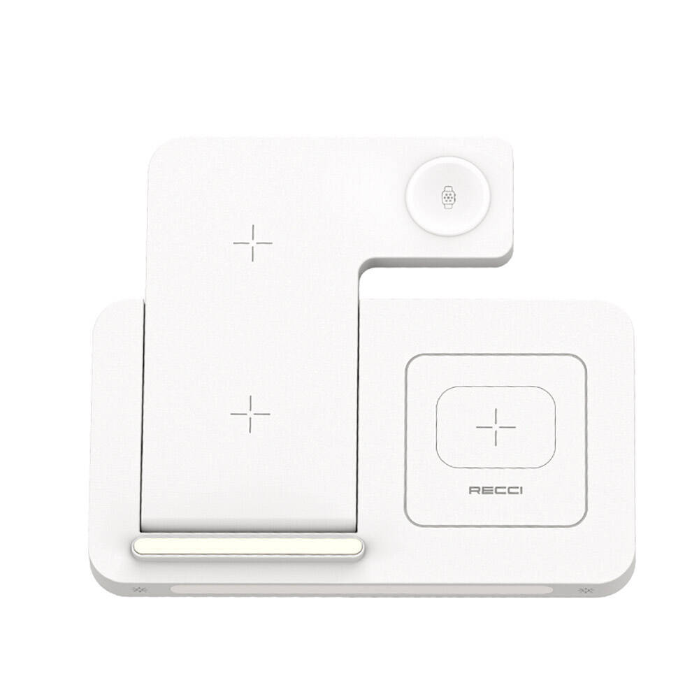 Recci RCW-31 4in1 M-safe 15W Hızlı Şarj Özellikli LED Işıklı Magnetik Kablosuz Şarj Standı - 6