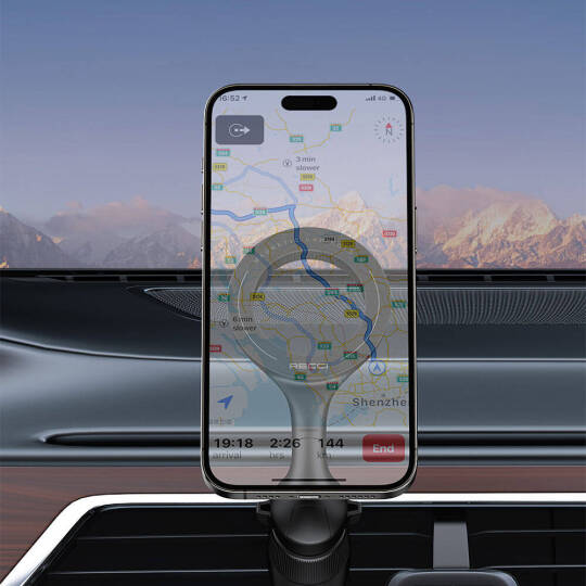 Recci RHO-C42 M-safe Magnetik 360° Dönebilen Havalandırma Tasarım Araç Telefon Tutucu - 7